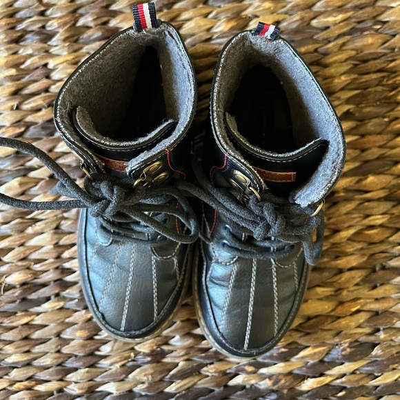 Tommy Hilfiger Kids Boys Black Leather Ankle Combat Boots Size 13 Ronald - Picture 8 of 8